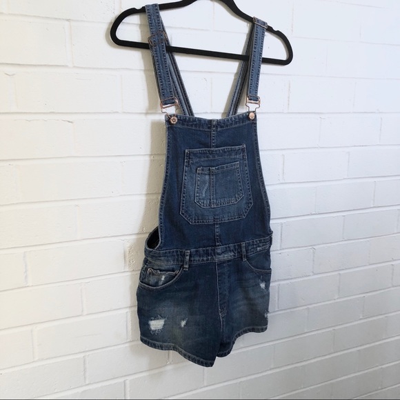 Zara Other - Zara Denim Shorts Overalls Small